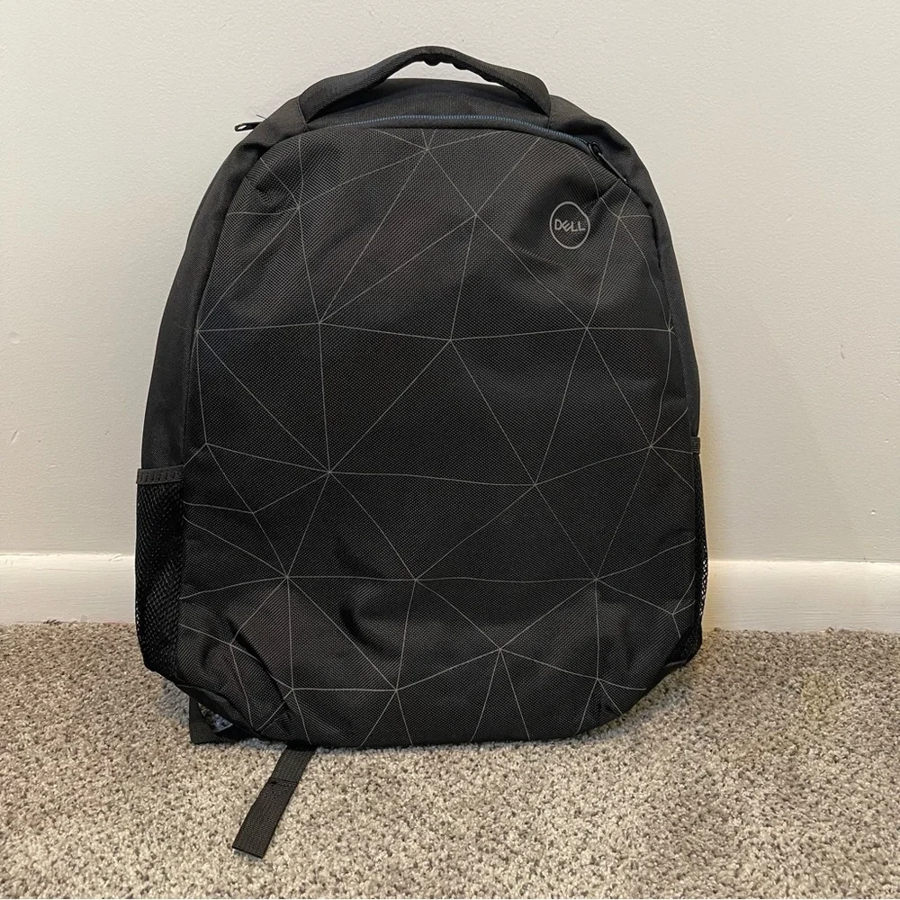 Dell Black Backpack with‎ Geometric Pattern